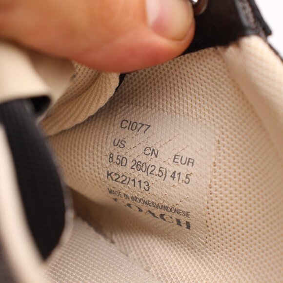 Coach Clip Men's 8.5 D Low Top Sneaker Signature Jacquard Color Black CI077 - Picture 3 of 10